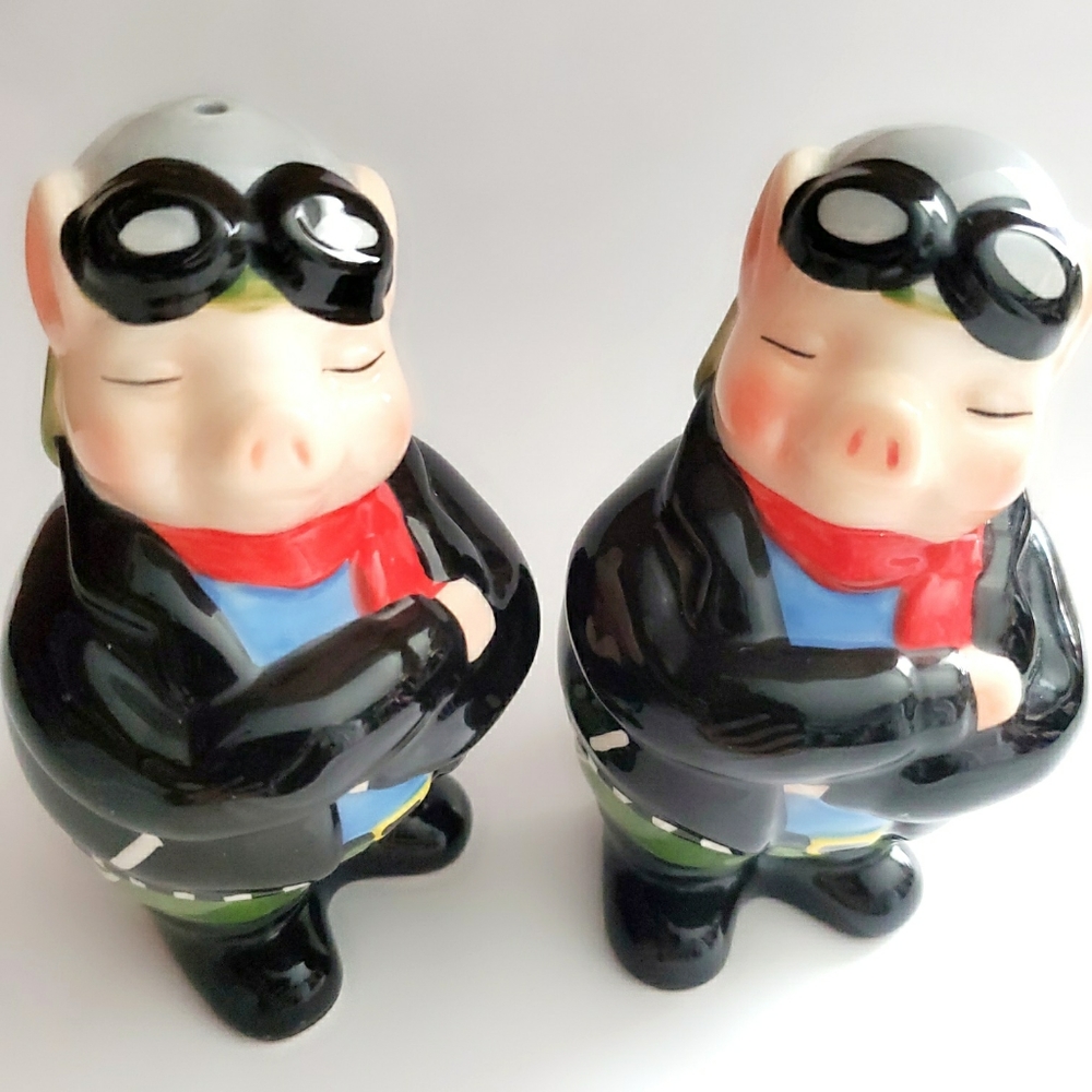 Hog Riders Biker Pig Salt & Pepper Shakers